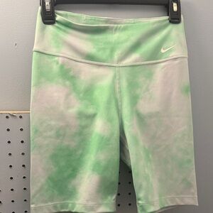 Nike Women's Mint Tie-Dye Bike Shorts